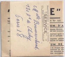 FRANCE - BULLETIN SERVICE AVEC SA BANDE D'ENVOI 1950 CACHET PP LANNION - Periódicos