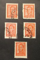 Argentina 1960 - 1967 San Martin  Series 5 Stamps - Gebruikt