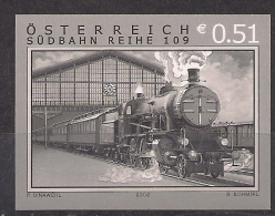 2002 Austria Mi. 2394 **MNH Blac Printet  Schnellzug Mit Lokomotive Der Baureihe 109 Im Alten Wiener Südbahnhof - 2001-10 Neufs