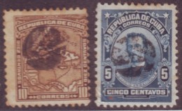 1914-66 CUBA. REPUBLICA. 1914. Ed.192, 200. AGRAMONTE Y MAPA. MAPITAS. MAP. FANCY CANCEL  RARE - Usati