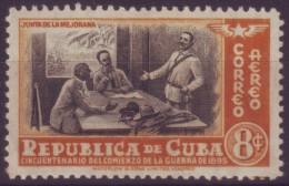 1948-143 CUBA. REPUBLICA. 1948. Ed.399. GUERRA DE INDEPENDENCIA. REUNION DE LA MEJORANA. MNH - Usati