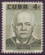 1958-152 CUBA. REPUBLICA. 1958. Ed. 739. FRANCISCO ROLDAN. MEDICINA RADIOLOGIA. MEDICINE RADIOLOGY MH - Used Stamps