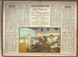 Calendrier Des Postes G-F  Des Pyrenées Orientales 66 De 1935 ( En Transatlantique ) -Pages Complètes - Tamaño Grande : 1921-40