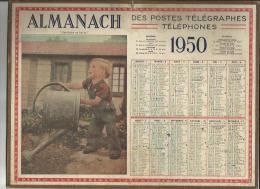 Calendrier Des Postes G-F  Des Pyrenées Orientales 66 De 1950 ( Jardinier En Herbe ) - - Formato Grande : 1941-60