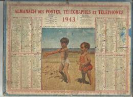 Calendrier Des Postes G-F  Des Pyrenées Orientales 66 De 1943 ( L´Art Et La Manière D´Attraper Un Ballon Au Jeune Ge ) - - Grossformat : 1941-60