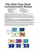 Set Of 5 Souvenir Sheets - State Flags Sc 1633-1682 - 1971-1980