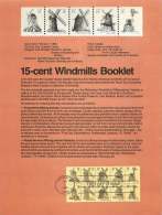 1980   Windmills Booklet Sheet Of 10  Souvenir Sheet  - Sc 1738-1742 - 1971-1980