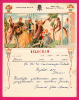 Télégramme Illustré - Royaume De Belgique - Régie Des Télégraphes Et Téléphones - Menen 1952 - L. BUISSERET - Cadeaux - Télégrammes