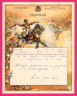 Télégramme Illustré - Royaume De Belgique - Régie Des Télégraphes Et Téléphones - Menen 1952 - CHARLES MICHEL - Cheval - Telegramme