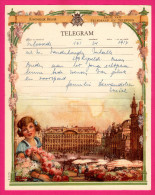 Télégramme Illustré - Royaume De Belgique - Régie Des Télégraphes Et Téléphones - Menen 1952 - SENTREIG ? - Fleurs - Telegramas