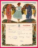 Télégramme Illustré - Royaume De Belgique - Régie Des Télégraphes Et Téléphones - Menen 1952 - JUL & NINA LEFEVRE - Telegramas