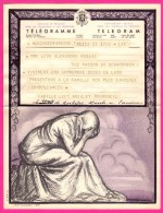 Télégramme-Chromo - 1952 - ROYAUME De BELGIQUE - Format 20 X 25cm - JEAN DONNAY - Marche En Famenne - Bruxelles Dailly - Telegramme