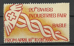 SCHWEIZ Switzerland 1936 Reklamemarke Industries Fair Basel Basle - Nuovi