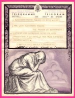 Télégramme-Chromo - 1952 - ROYAUME De BELGIQUE - Format 20 X 25cm - JEAN DONNAY - Marche En Famenne - Bruxelles - Telegramas