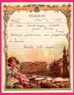 Télégramme Illustré - Royaume De Belgique - Régie Des Télégraphes Et Téléphones - Menen 1952- SENTREIG ? - Fleurs - Telegrammen