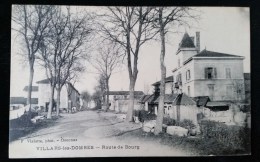 CPA D01 Villars Les Dombes Route De Bourg - Villars-les-Dombes