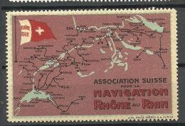 SCHWEIZ Switzerland Reklamemarke Map Navigation MNH - Nuevos