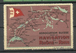 SCHWEIZ Switzerland Reklamemarke Map Navigation MNH - Nuevos