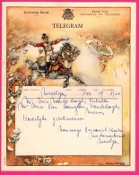 Télégramme Illustré - Royaume De Belgique - Régie Des Télégraphes Et Téléphones - Menen 1952 - CHARLES MICHEL - Cheval - Télégrammes