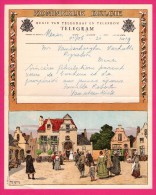 Télégramme Illustré - Royaume De Belgique - Régie Des Télégraphes Et Téléphones - Menen 1952 -  AM. LYNEN - Mariés - Telegramme