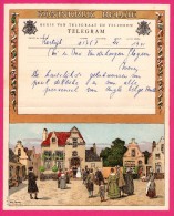 Télégramme Illustré - Royaume De Belgique - Régie Des Télégraphes Et Téléphones - Menen 1952 -  AM. LYNEN - Mariés - Telegramme