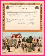 Télégramme Illustré - Royaume De Belgique - Régie Des Télégraphes Et Téléphones - Menen 1952 -  AM. LYNEN - Mariés - Telegrams