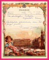 Télégramme Illustré - Royaume De Belgique - Régie Des Télégraphes Et Téléphones - Menen 1952 - SENTREIG ? - Fleurs - Télégrammes