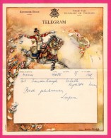 Télégramme Illustré - Royaume De Belgique - Régie Des Télégraphes Et Téléphones - Menen 1952 - CHARLES MICHEL - Cheval - Télégrammes