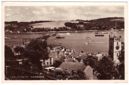 Falmouth Harbour Real Photo Postcard - R A Series - Postmark 1947 - Falmouth