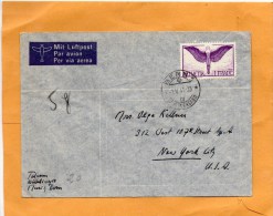 Switzerland 1941 Air Mail Cover Mailed To USA - First Flight Covers