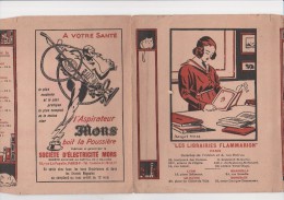 COUVRE LIVRE "LIBRAIRIE FLAMMARION " PARIS- AVEC PUBLICITE ASPIRATEUR MORS - - Altri Accessori
