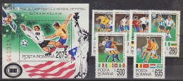 Romania 1994 World Championship Football 6v + M/s  ** Mnh (26083) - Nuevos