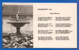 Deutschland; Brandenburg An Der Havel; Gedicht Von Fritze Bollmann - Brandenburg