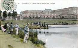 N°45060 -cpa Versailles -la Pièce D'eau -pêcheur- - Fishing