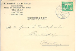 1941 Firma Bk Van TEGELEN Naar Biezelinge - Briefe U. Dokumente