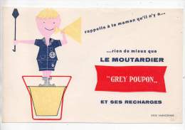 Buvard - Le Moutardier  Grey Poupon Et Ses Recharges - Mosterd