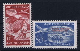 YUGOSLAVIA: Airmail 1951, Mi Nr 666 - 667  MH/* Falz. - Luchtpost