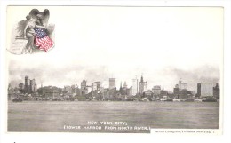 New York City (lower Harbor From North River)," Greetings From Picturesque America " EAGLE & US Flag, C 1900, VF - Panoramic Views