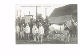 28 - COURVILLE - CAVALCADE 1909 - CHAR DES POSTIERS - Homme Déguisés Facteur Boite Aux Lettres Cheval Pellier Fils - - Courville