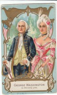 George Washington US President, In Private Life With Martha Washington, C1900s Vintage Embossed Postcard - Presidentes