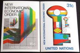 UNO NEW YORK 1980 Mi-Nr. 340/41 Maximumkarten MK/MC - Maximum Cards