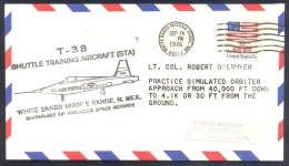 USA 1976 Air Mail Cover: T-38 Space Shuttle  Training Aircraft, White Sands Missile Range N. Mex - Etats-Unis