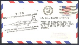 USA 1976 Air Mail Cover: T-38 Space Shuttle  Training Aircraft, White Sands Missile Range N. Mex - Estados Unidos