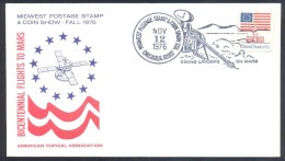 USA 1976 Cover: Bicentennial Flights To Mars; Viking Landers On Mars Chicago Cancelllation - Etats-Unis