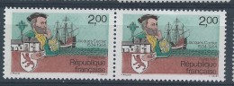 [11] Variété : N° 2307 Jacques Cartier Oiseau Dans Le Ciel Tenant à Normal ** - Neufs