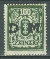 DANZIG - DIENSTMARKEN 1923: Mi 37, * MH - KOSTENLOSER VERSAND AB 10 EURO - Servizio