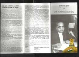 INDIA, 2015, BROCHURE WITH INFORMATION, B R Ambedkar, Constitution Of India, - Brieven En Documenten