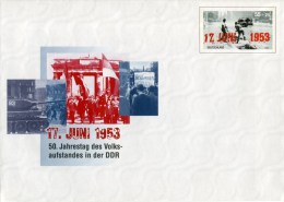 Entier Postal De 2003 Sur Enveloppe Illustrée "17 Juin 1953" - Buste - Nuovi