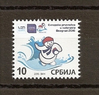 SERBIA 2015,ADITIONAL STAMP,SPORT,WATTHER POLO,BEOGRAD 2016,MNH - Water-Polo