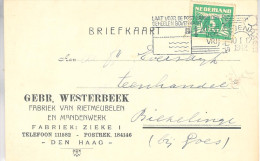 1942 Firmabk Van DEN HAAG Naar Biezelinge - Covers & Documents